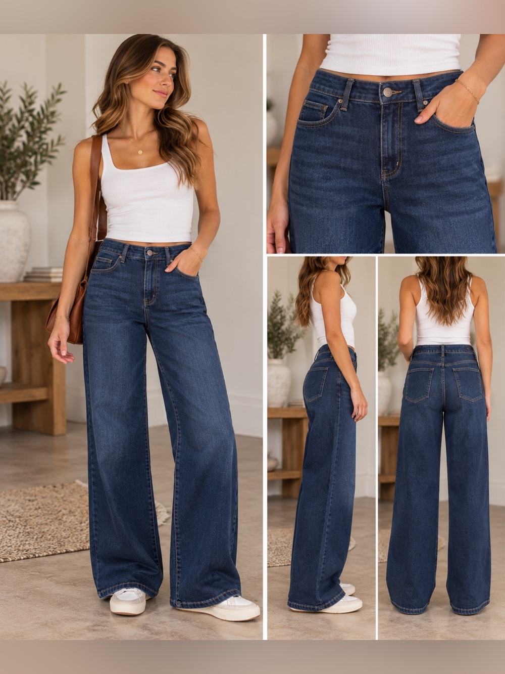 Well Worn Dark Wash Straight Leg Denim Size 16